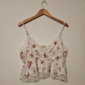 American Eagle Floral Lace Top